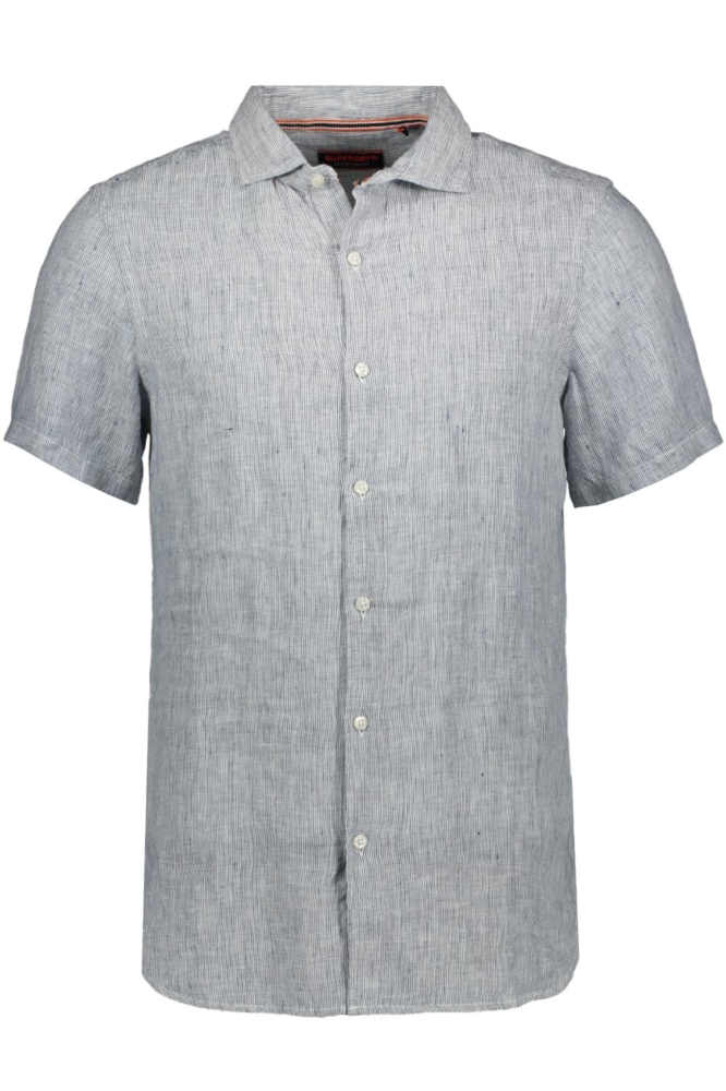 VACATION LINEN S S SHIRT M4010937A NAVY TICKING LINEN